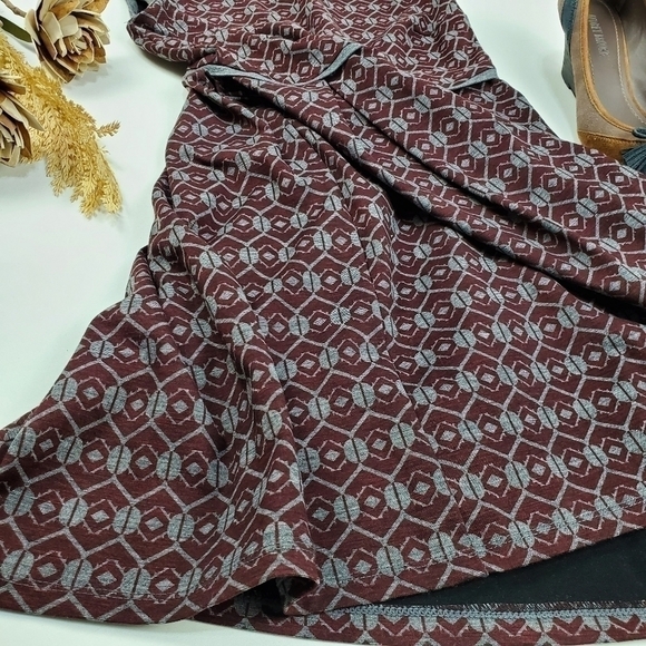 Max Studio Grey Red Flirty Fit and Flare Dress XS - Picture 8 of 9